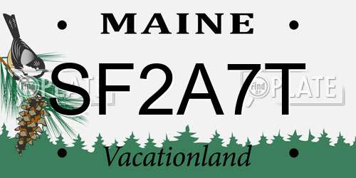 SF2A7T Maine License Plate