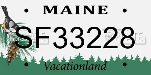 SF33228 Maine License Plate
