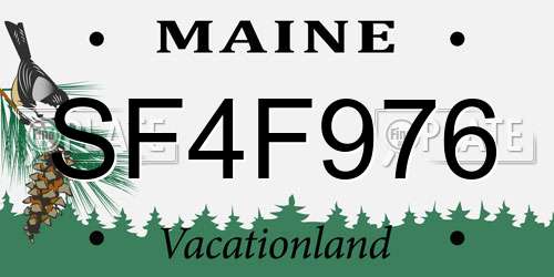 SF4F976 Maine License Plate