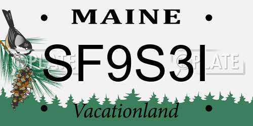 SF9S3I Maine License Plate