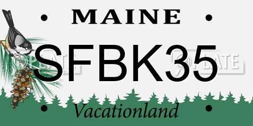 SFBK35 Maine License Plate