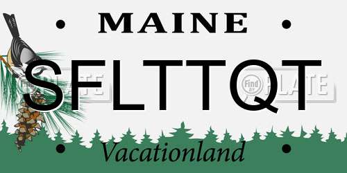 SFLTTQT Maine License Plate