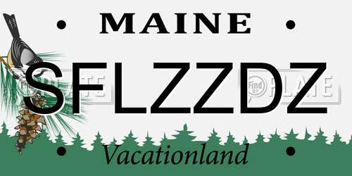 SFLZZDZ Maine License Plate
