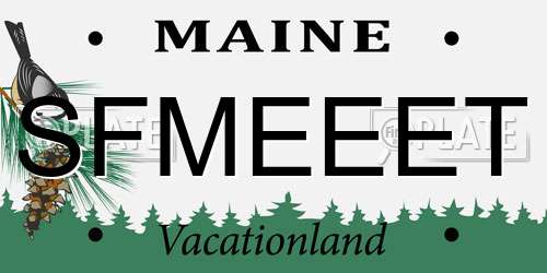 SFMEEET Maine License Plate