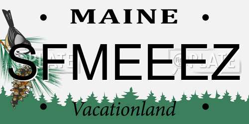 SFMEEEZ Maine License Plate