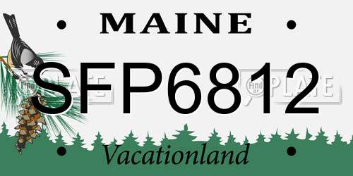 SFP6812 Maine License Plate