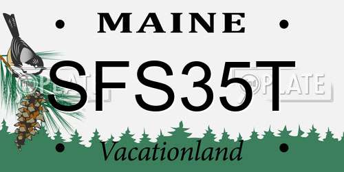 SFS35T Maine License Plate