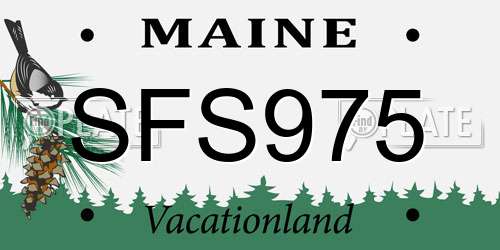 SFS975 Maine License Plate