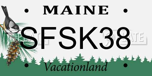 SFSK38 Maine License Plate