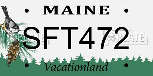 SFT472 Maine License Plate