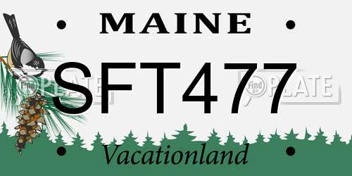 SFT477 Maine License Plate