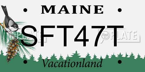 SFT47T Maine License Plate