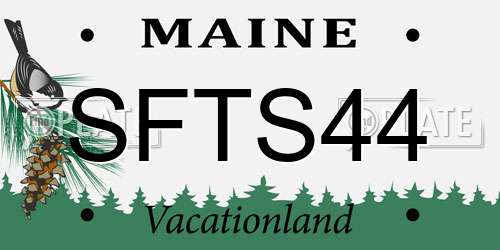 SFTS44 Maine License Plate