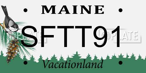 SFTT91 Maine License Plate