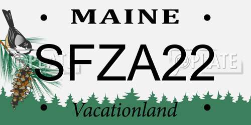 SFZA22 Maine License Plate