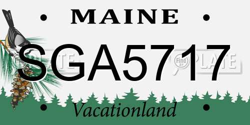 SGA5717 Maine License Plate
