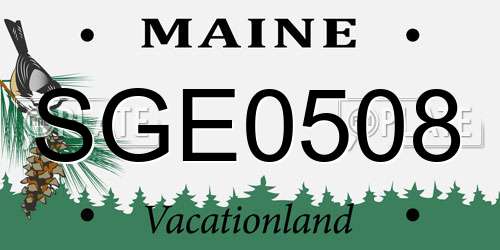 SGE0508 Maine License Plate