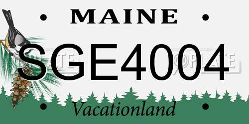 SGE4004 Maine License Plate
