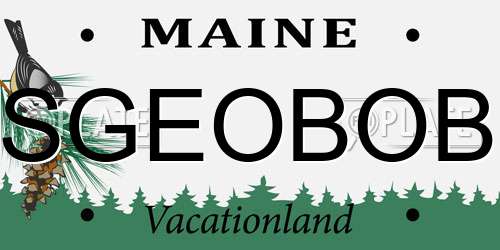 SGEOBOB Maine License Plate