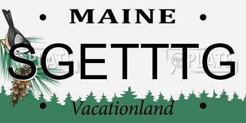 SGETTTG Maine License Plate