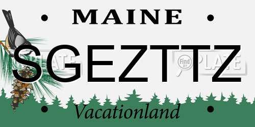 SGEZTTZ Maine License Plate