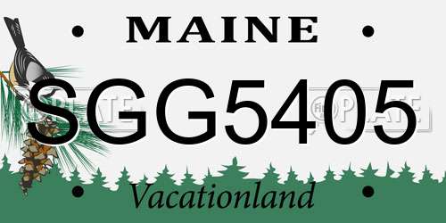 SGG5405 Maine License Plate