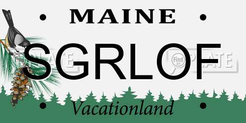SGRLOF Maine License Plate