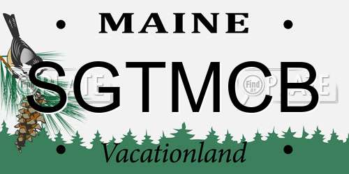 SGTMCB Maine License Plate