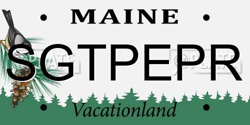 SGTPEPR Maine License Plate