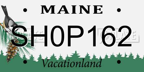 SH0P162 Maine License Plate