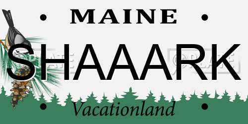 SHAAARK Maine License Plate