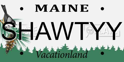 SHAWTYY Maine License Plate