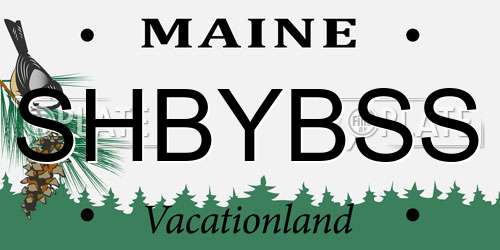 SHBYBSS Maine License Plate