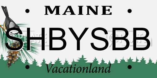 SHBYSBB Maine License Plate