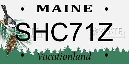 SHC71Z Maine License Plate