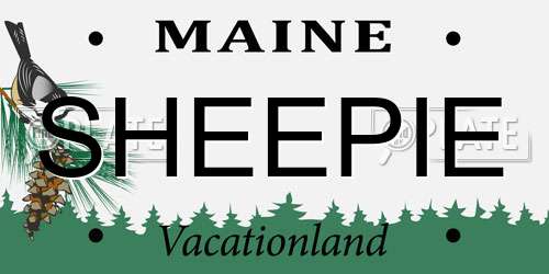 SHEEPIE Maine License Plate