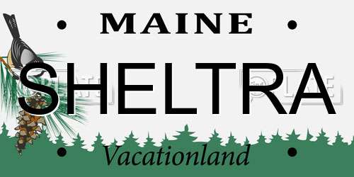 SHELTRA Maine License Plate