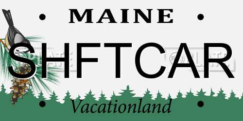 SHFTCAR Maine License Plate