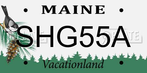 SHG55A Maine License Plate