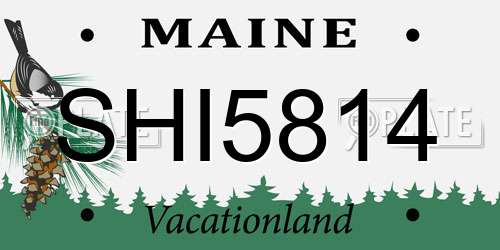 SHI5814 Maine License Plate