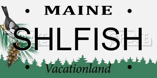 SHLFISH Maine License Plate