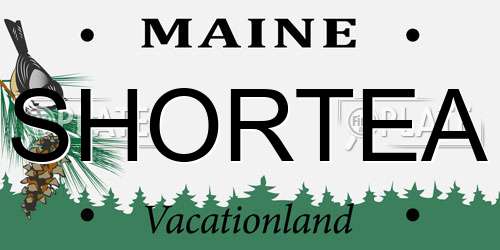 SHORTEA Maine License Plate