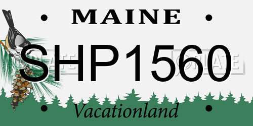 SHP1560 Maine License Plate