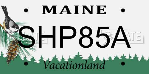 SHP85A Maine License Plate
