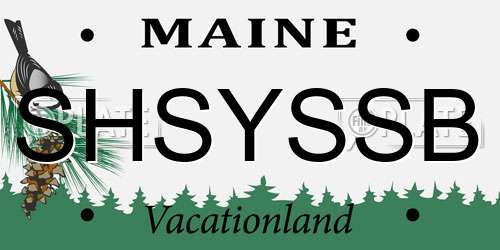 SHSYSSB Maine License Plate