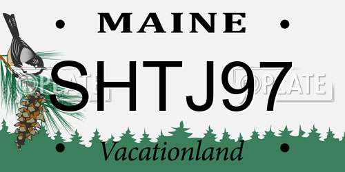 SHTJ97 Maine License Plate