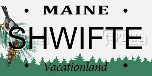 SHWIFTE Maine License Plate