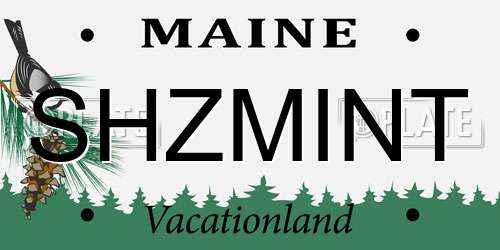 SHZMINT Maine License Plate
