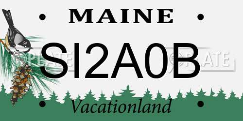 SI2A0B Maine License Plate