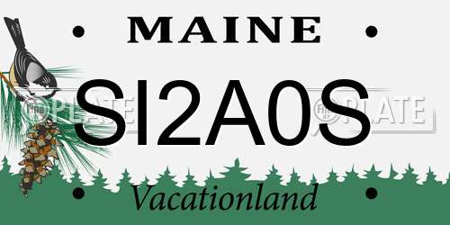 SI2A0S Maine License Plate